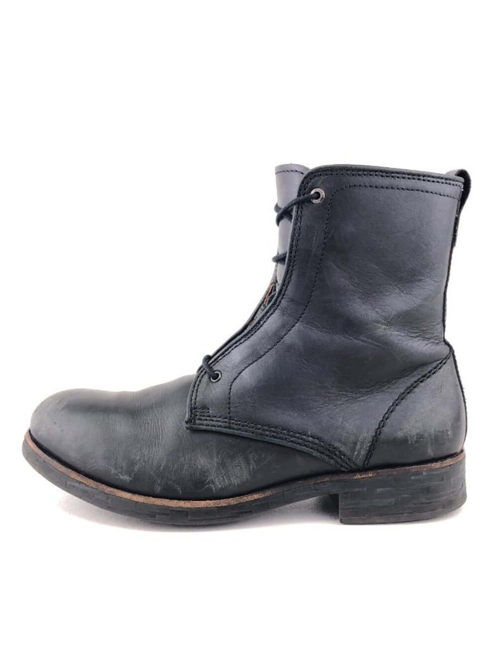 Diesel Johnny The Riot Black Leather Designer Boots EUR 42